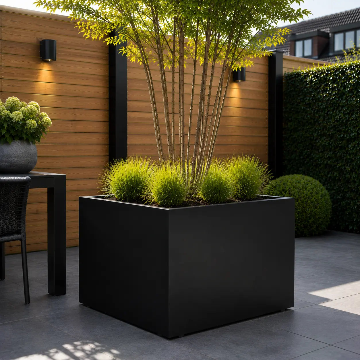 Gecoat stalen plantenbak 100x100x80