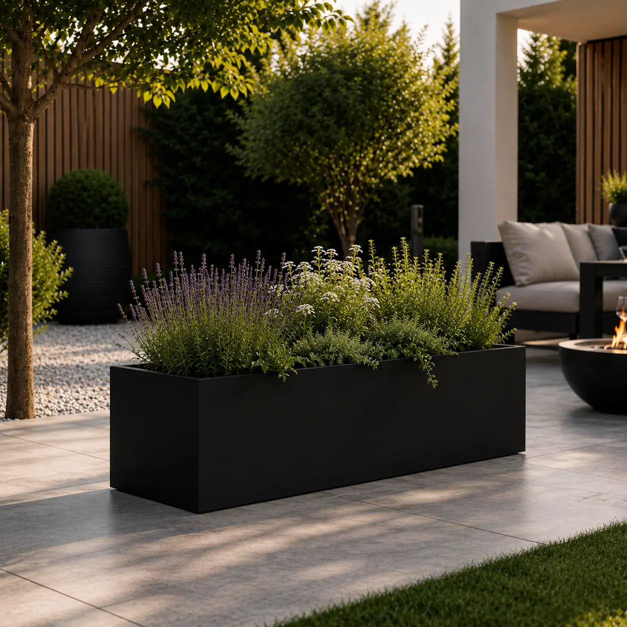 Gecoat stalen plantenbak 100x40x40