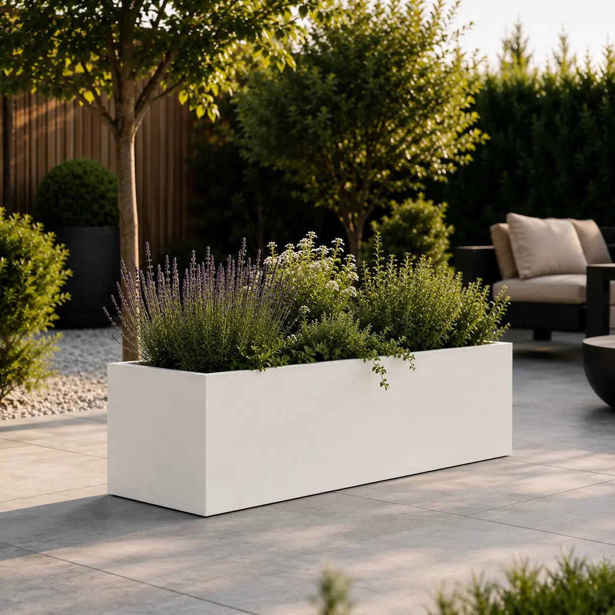 Gecoat stalen plantenbak 100x40x40