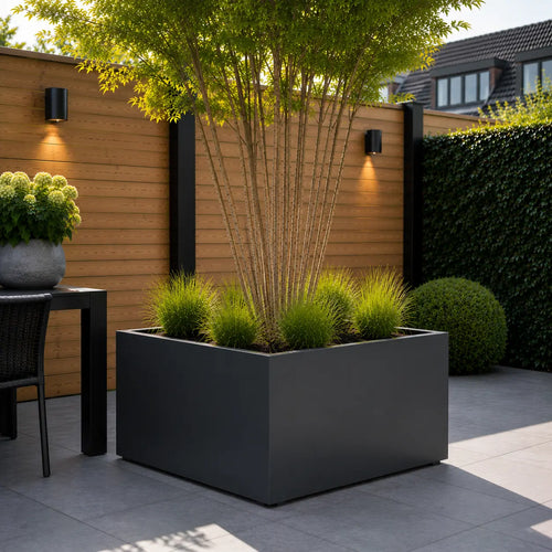 Gecoat stalen plantenbak 120x120x60