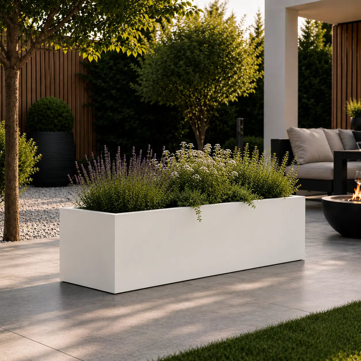 Gecoat stalen plantenbak 120x40x40