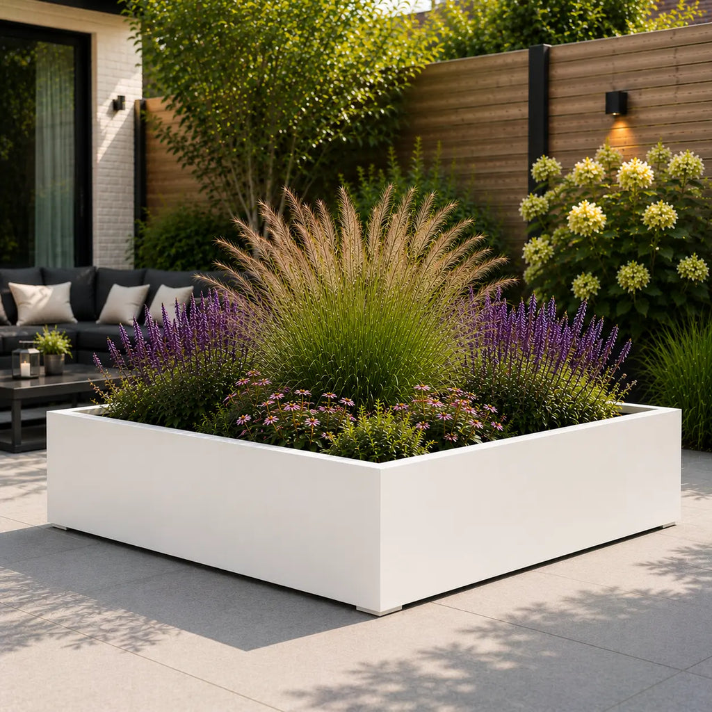 Gecoat stalen plantenbak 180x180x50