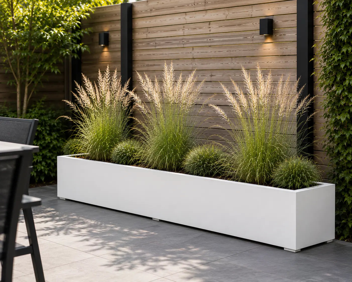 Gecoat stalen plantenbak 200x40x40