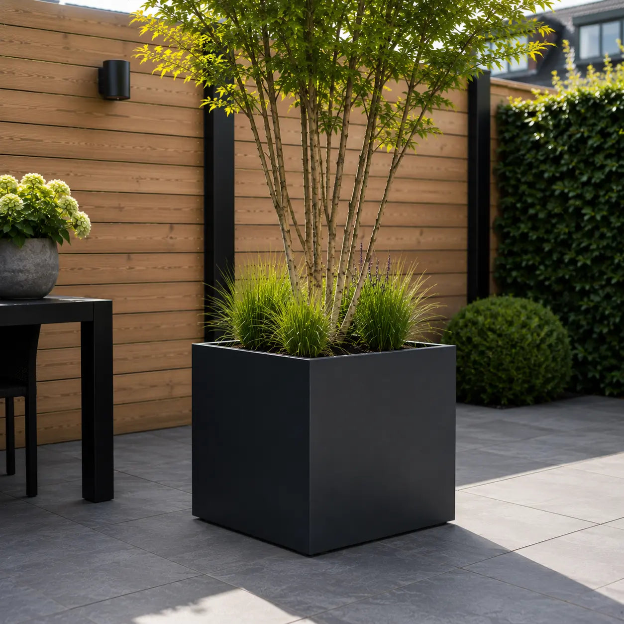 Gecoat stalen plantenbak 60x60x60