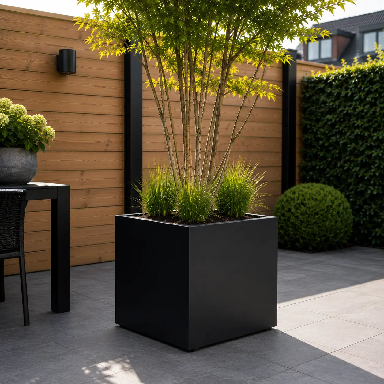 Gecoat stalen plantenbak 60x60x60