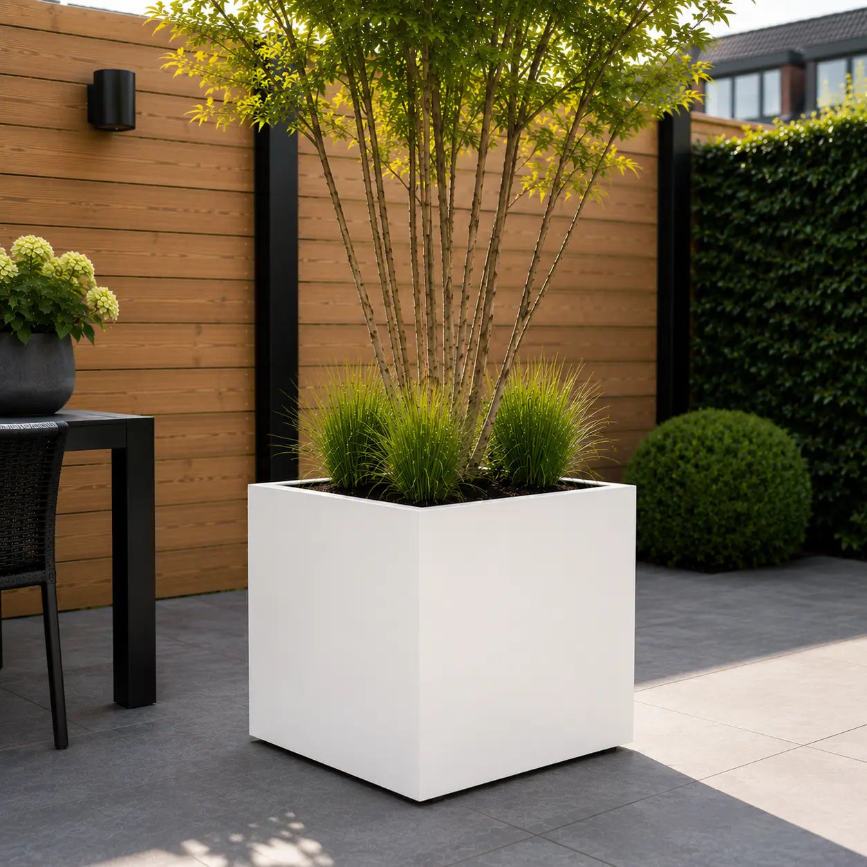 Gecoat stalen plantenbak 60x60x60