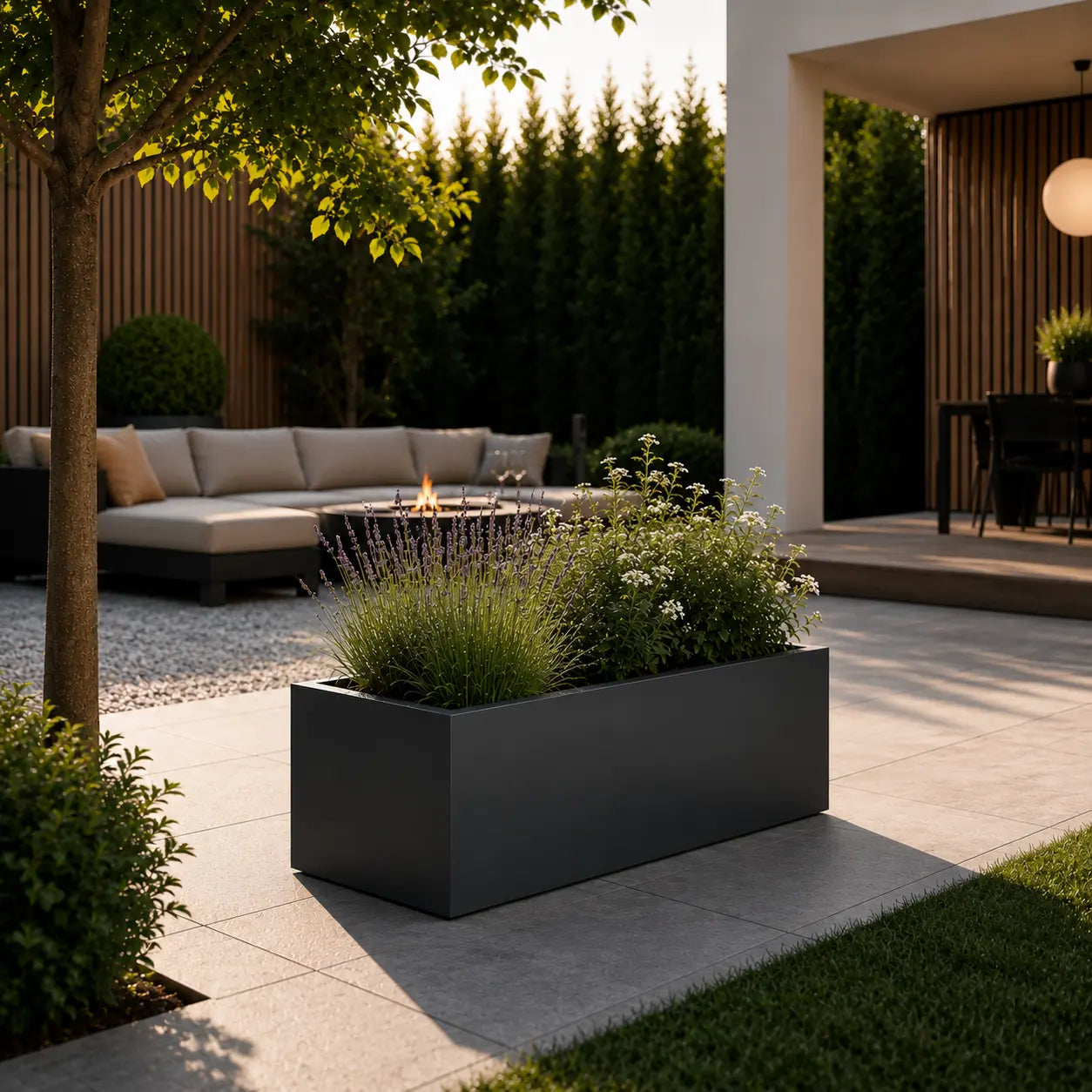 Gecoat stalen plantenbak 80x40x40