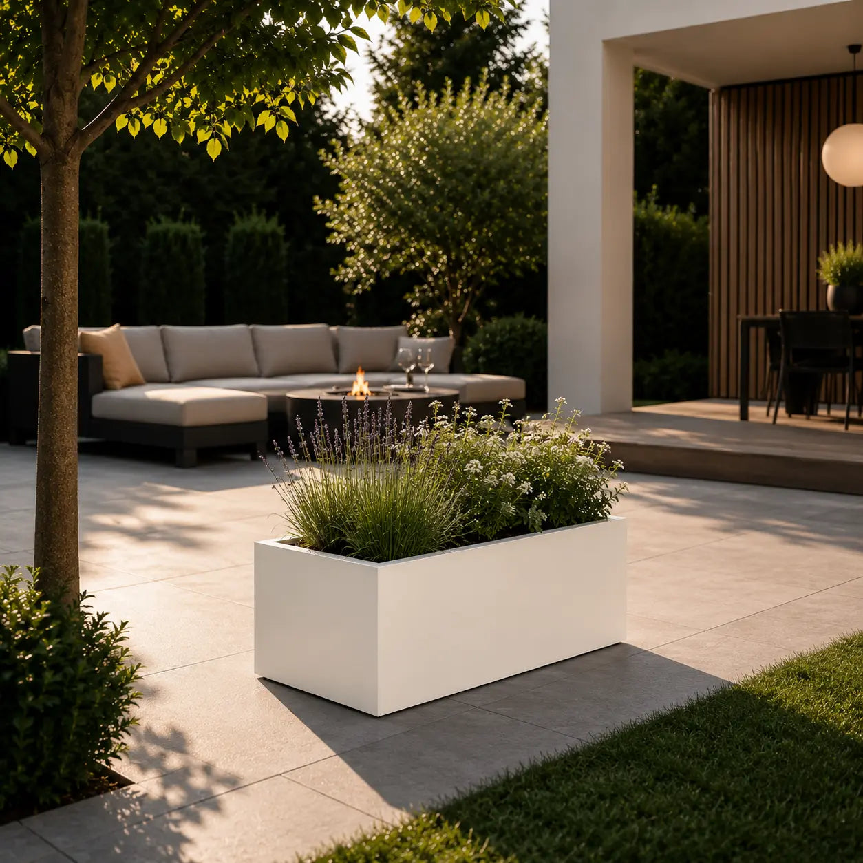 Gecoat stalen plantenbak 80x40x40