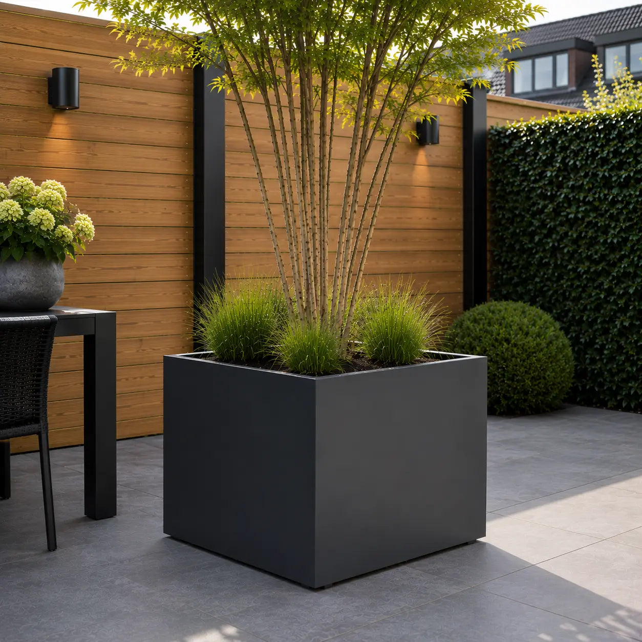 Gecoat stalen plantenbak 80x80x60