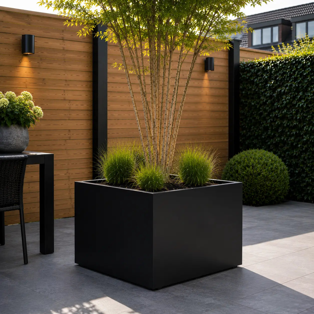 Gecoat stalen plantenbak 80x80x60