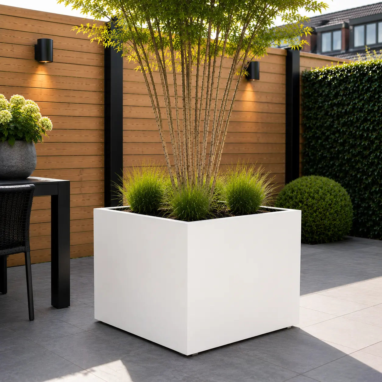Gecoat stalen plantenbak 80x80x60