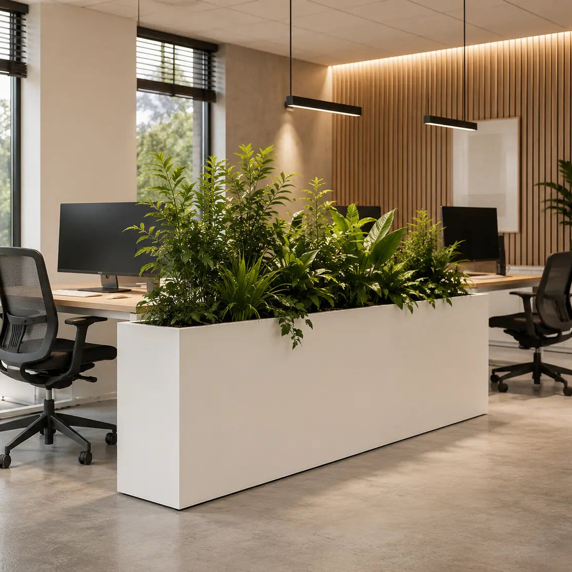 Gecoat stalen plantenbak 200x40x80