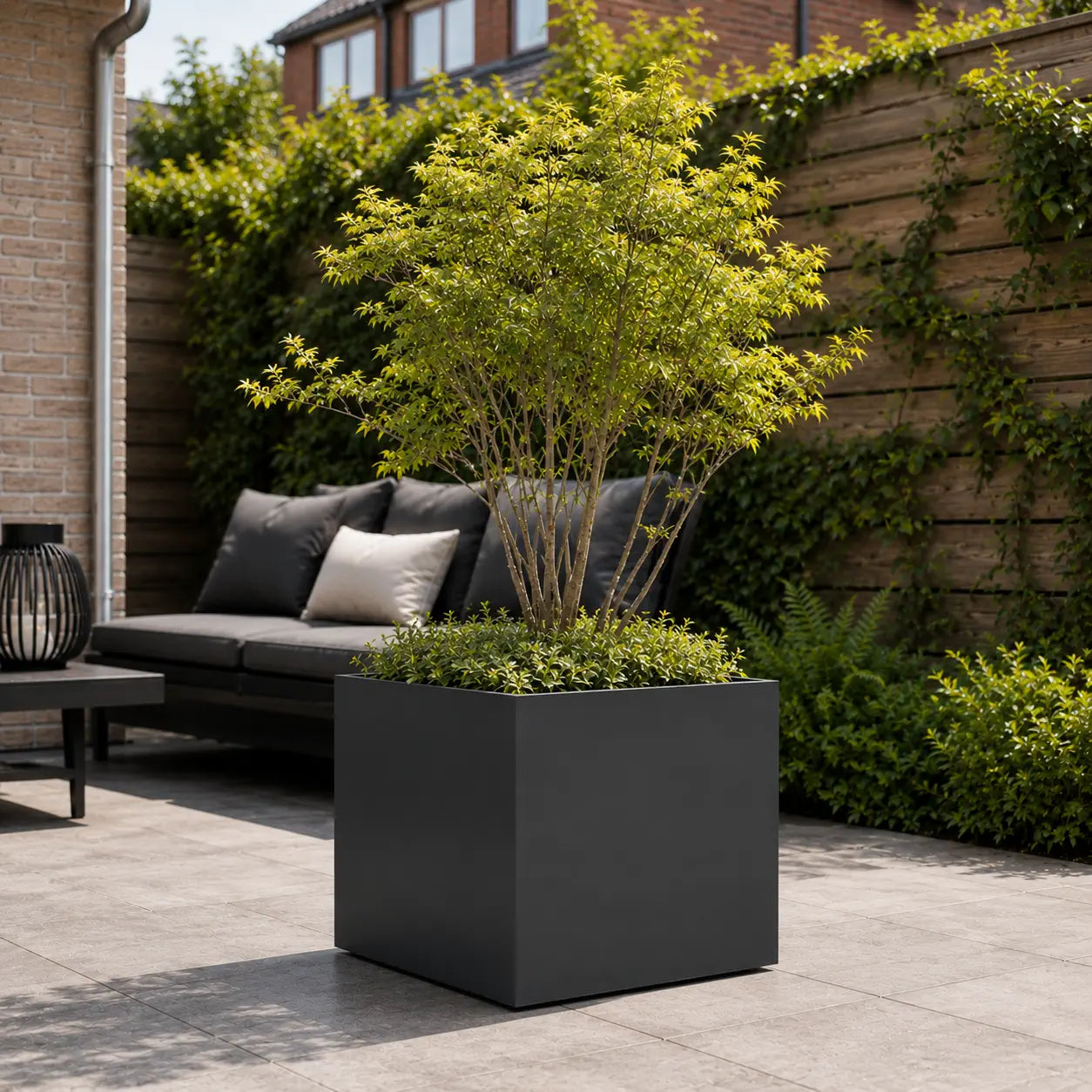 Gecoat stalen plantenbak 50x50x40