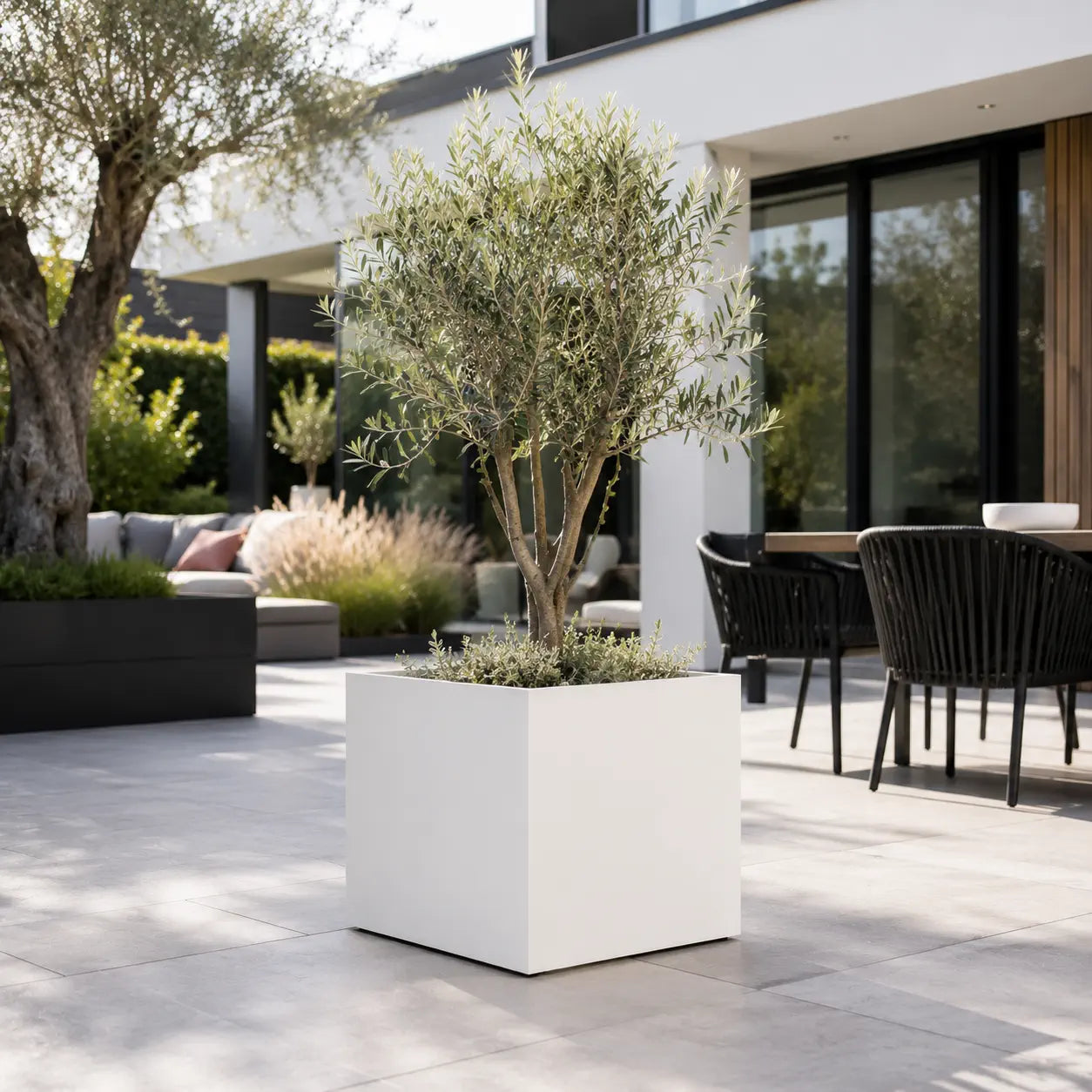 Gecoat stalen plantenbak 50x50x40